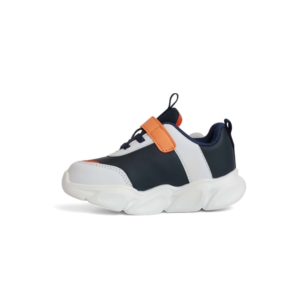 Kidessa 2086-Pepino Anatomik Tabanlı Çocuk Unisex Günlük Işıklı Spor Ayakkabı - NKT02086-Beyaz Lacivert-23