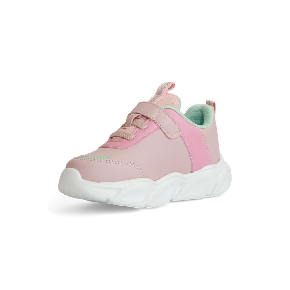 Kidessa 2086-Pepino Anatomik Tabanlı Çocuk Unisex Günlük Işıklı Spor Ayakkabı - NKT02086-PUDRA-22