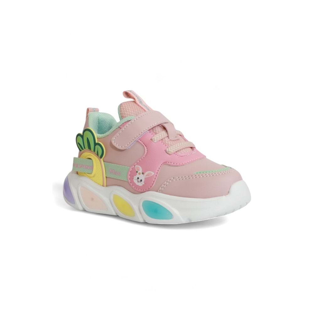 Kidessa 2086-Pepino Anatomik Tabanlı Çocuk Unisex Günlük Işıklı Spor Ayakkabı - NKT02086-PUDRA-23