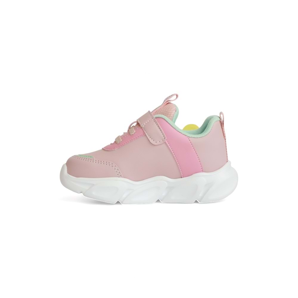 Kidessa 2086-Pepino Anatomik Tabanlı Çocuk Unisex Günlük Işıklı Spor Ayakkabı - NKT02086-PUDRA-23