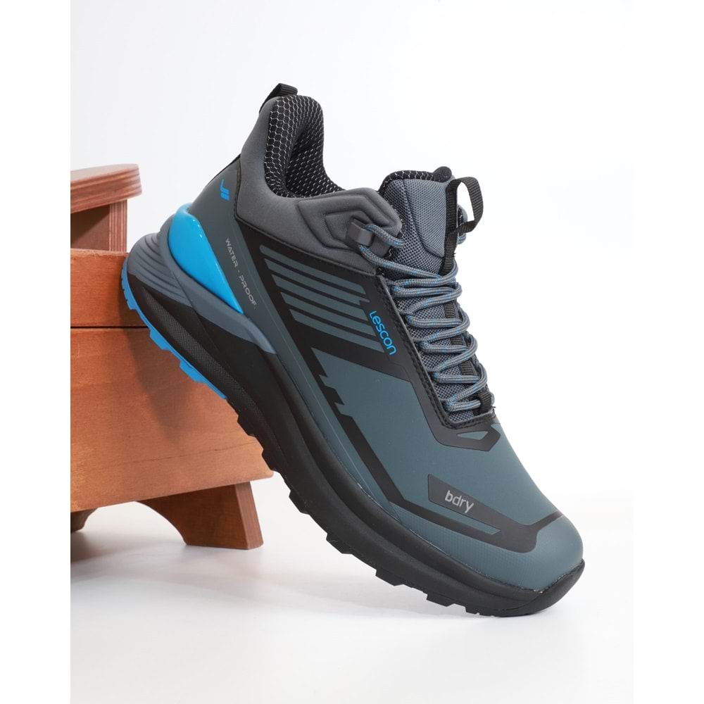 Lescon 2094-Wınd Anatomik Tabanlı Waterproof Trekking Ayakkabı - NKT02094-Füme-45