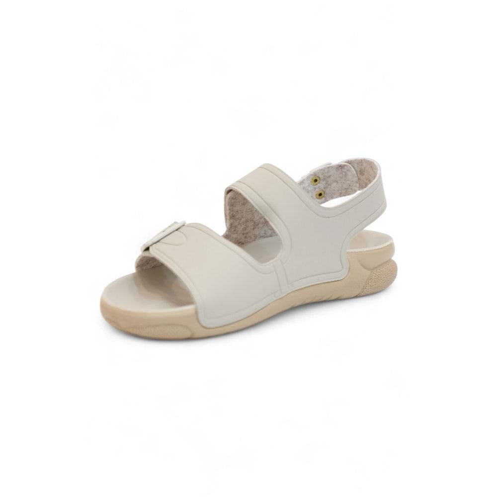 2100-1200-4 Tam Anatomik Unisex Hac ve Umre İçin Dikişsiz Sandalet - NKT02100-BEJ-37