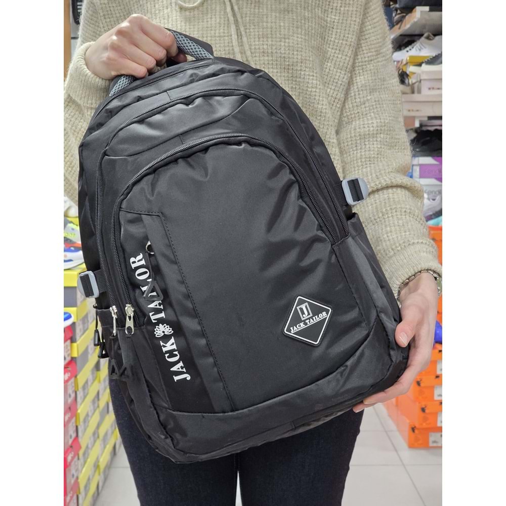 Jack Taılor 2110-60020 Unisex Anatomik Sırt Destekli Günlük ve Okul Sırt Çantası - NKT02110-siyah-TEKEBAT