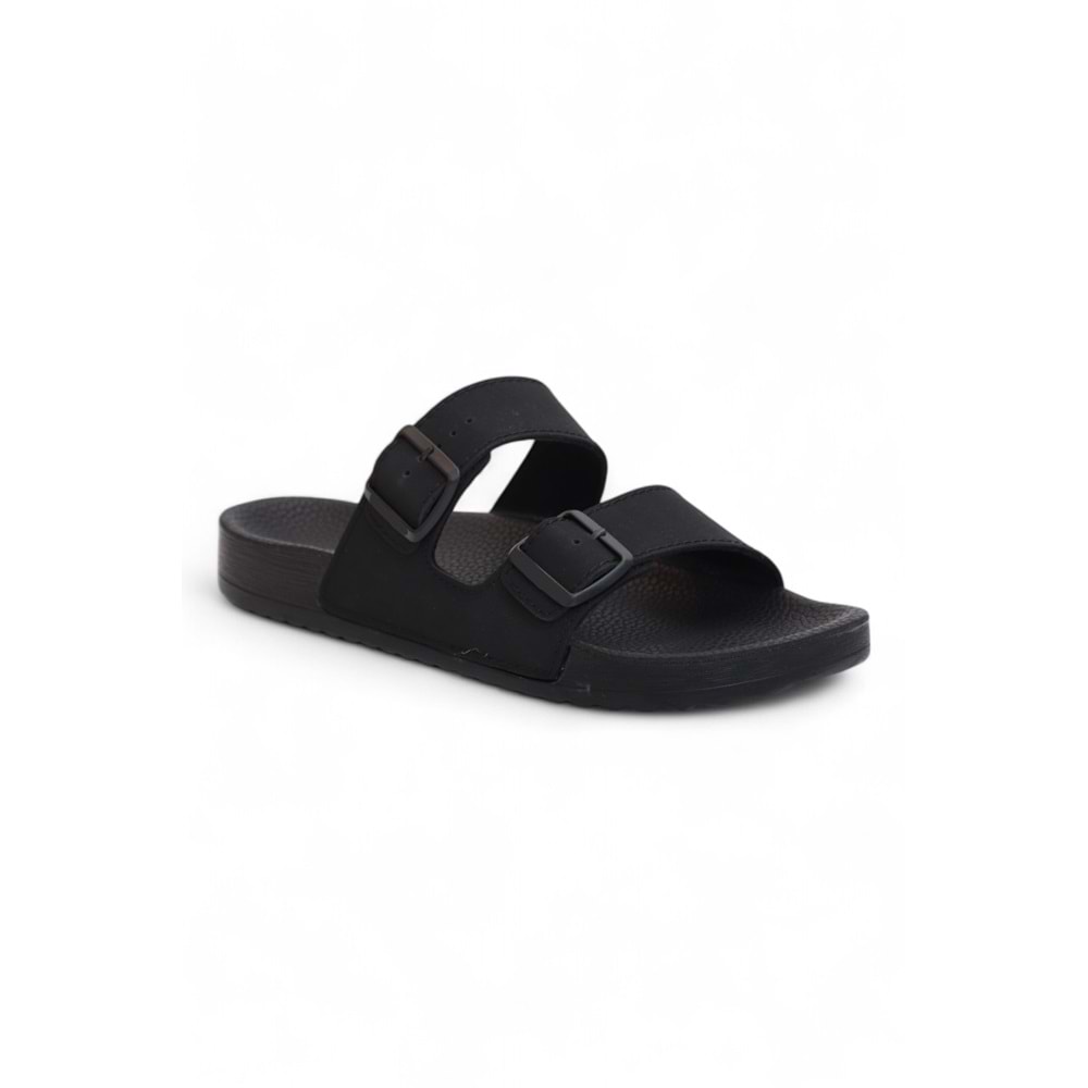 2116-BHM10 Tam Anatomik Unisex Tokalı Günlük Terlik - NKT02116-siyah-45