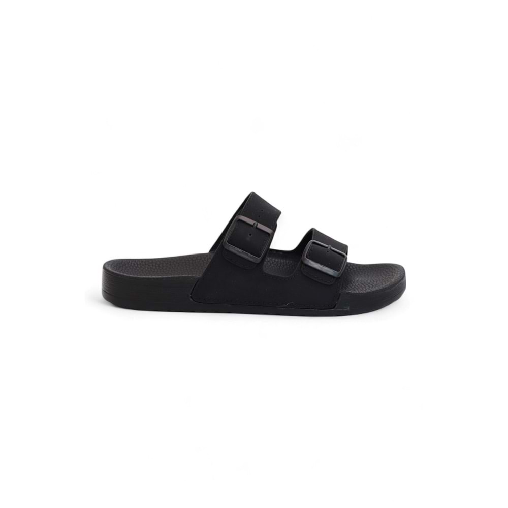 2116-BHM10 Tam Anatomik Unisex Tokalı Günlük Terlik - NKT02116-siyah-45