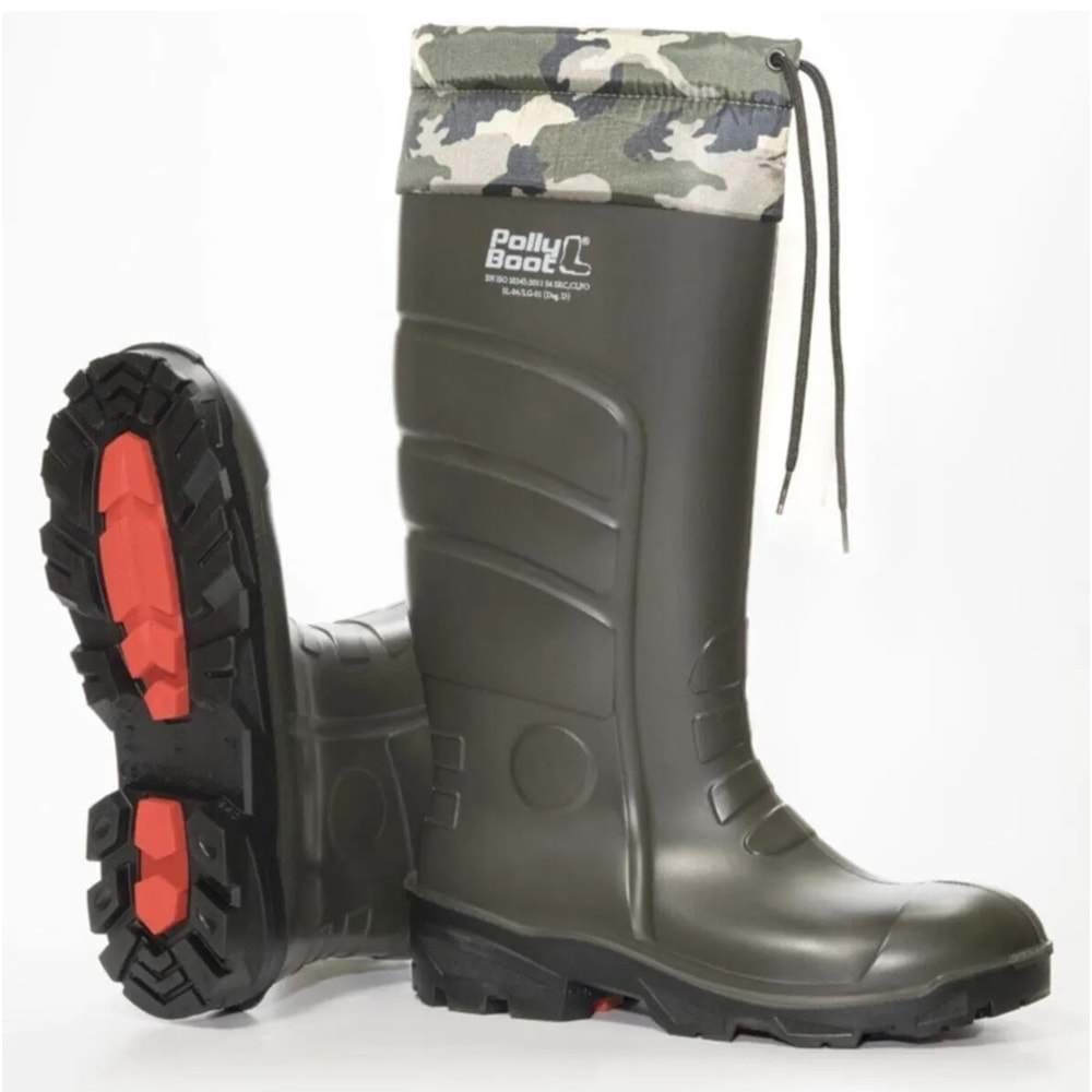 Polly Boot 2117 Galaxy Vega Avcılık,Balıkçılık,İnşaat,Çiftçilik ve Çok Amaçlı Boğazlı Çizme - NKT02117-haki-40