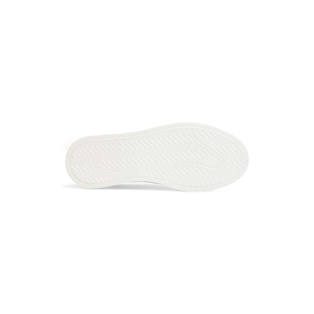 Konfores 2124 Hakiki Deri Anatomik Tabanlı Ultra Hafif Erkek Sneakers Ayakkabı - NKT02124-siyah-beyaz-43