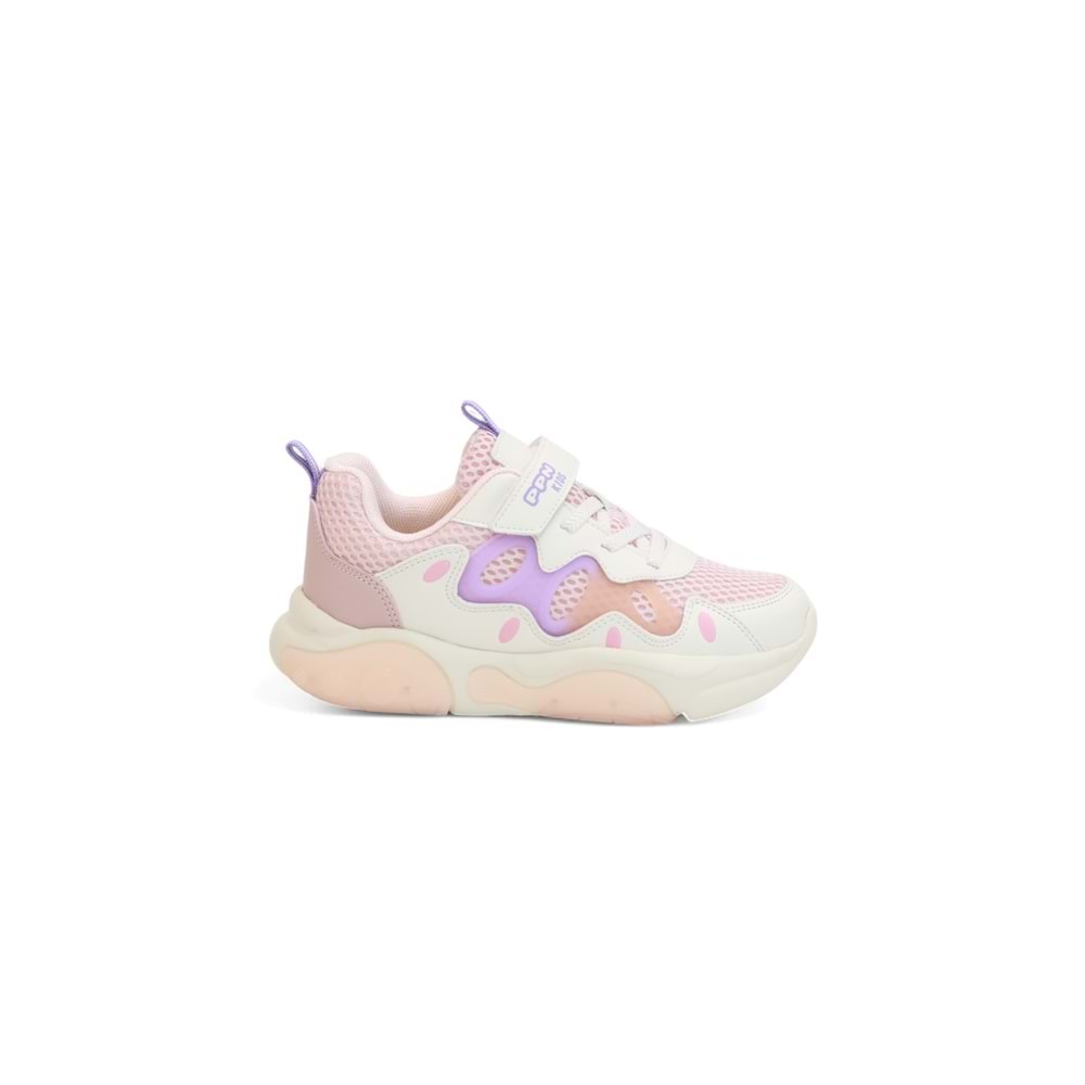 Kidessa 2134-1872 Pepino Anatomik Tabanlı Ultra Hafif Çocuk Unisex Günlük Işıklı Spor Ayakkabı - NKT02134-Bej-Pudra-27