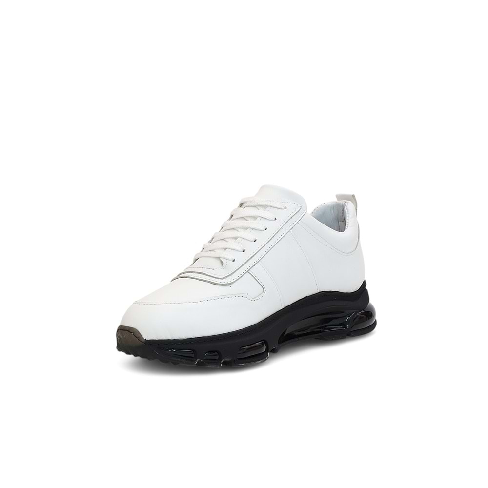 Konfores 2136 Hakiki Deri Anatomik Air Tabanlı Erkek Sneakers Ayakkabı - NKT02136-BEYAZ-42