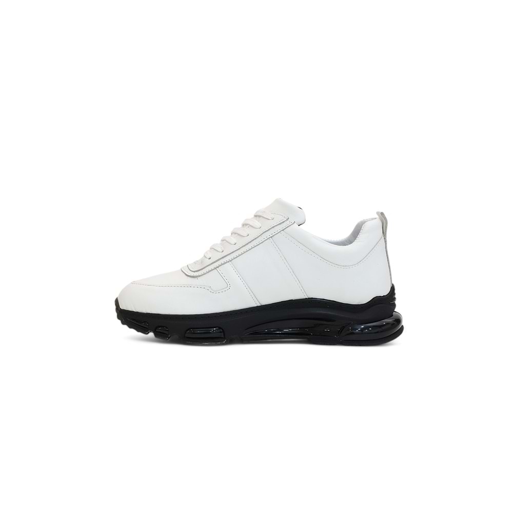 Konfores 2136 Hakiki Deri Anatomik Air Tabanlı Erkek Sneakers Ayakkabı - NKT02136-BEYAZ-42