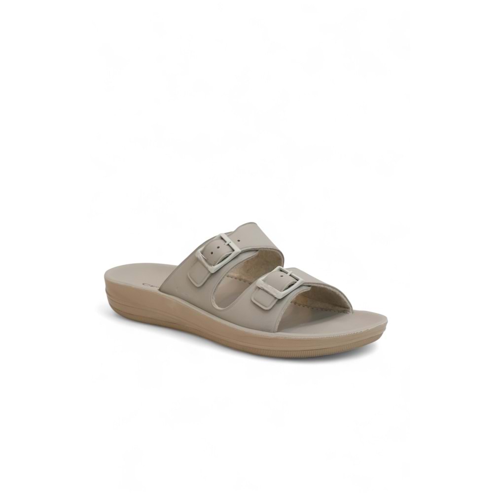 2142-9890 Tam Anatomik Unisex Hac ve Umre İçin Dikişsiz Terlik - NKT02142-BEJ-38