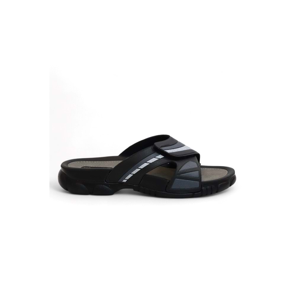 2143-3200-17 Tam Anatomik Unisex Günlük,Ofis,Spor,Havuz ve Tüm Islak Zeminler İçin Uyumlu Terlik - NKT02143-siyah-43
