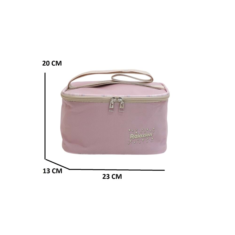 Relaxion 2144-1396 Kore Tarzı Unisex Çocuk Üçlü Set İlkokul Sırt Çantası - NKT02144-Gülkurusu-TEKEBAT