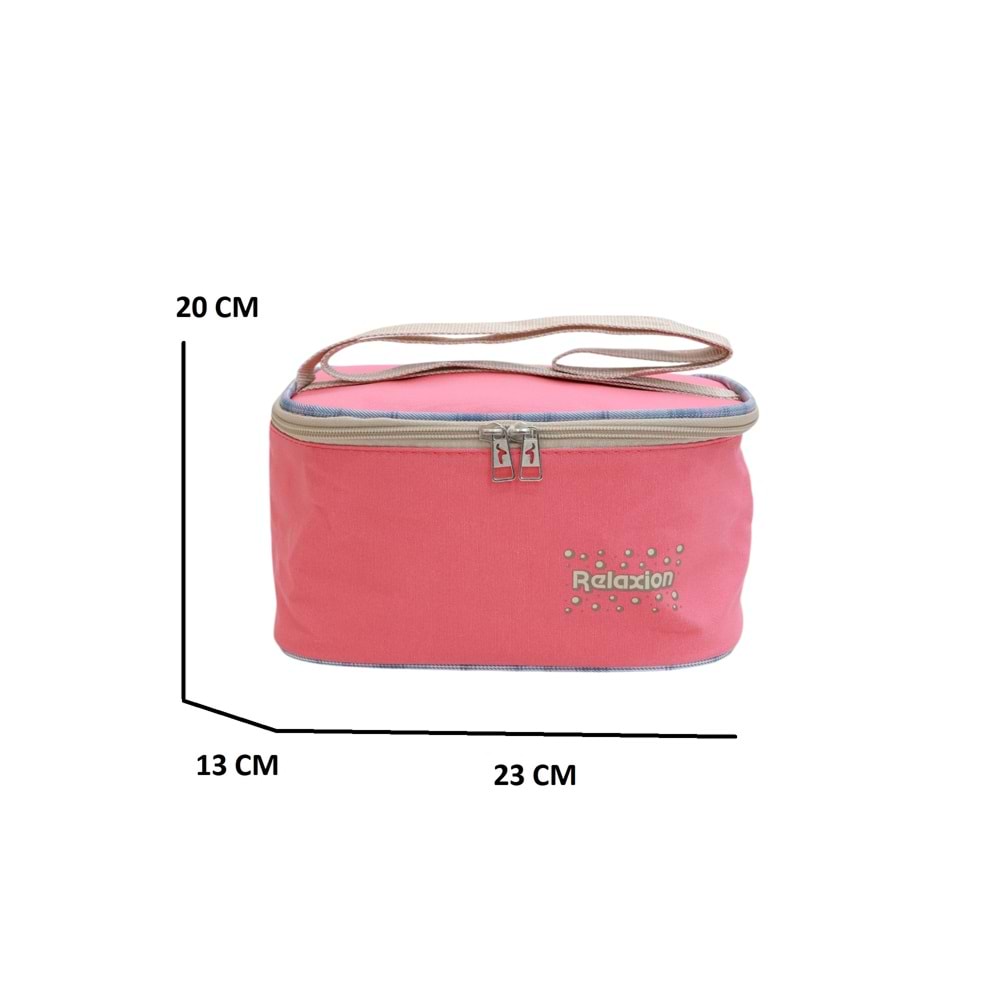 Relaxion 2144-1396 Kore Tarzı Unisex Çocuk Üçlü Set İlkokul Sırt Çantası - NKT02144-PEMBE-TEKEBAT