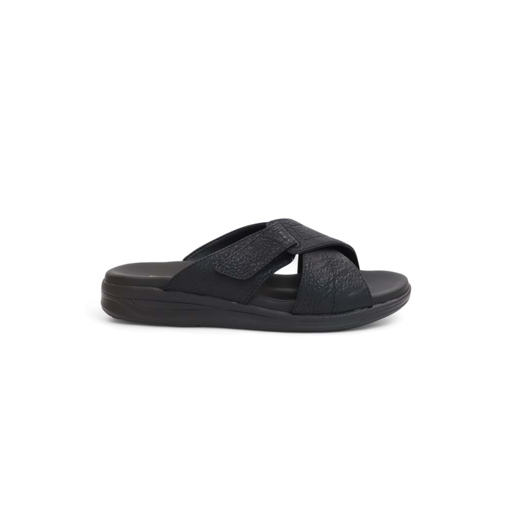 2148-9956 Tam Anatomik Üst Kalite Memory Foam Tabanlı Erkek Terlik - NKT02148-siyah-43