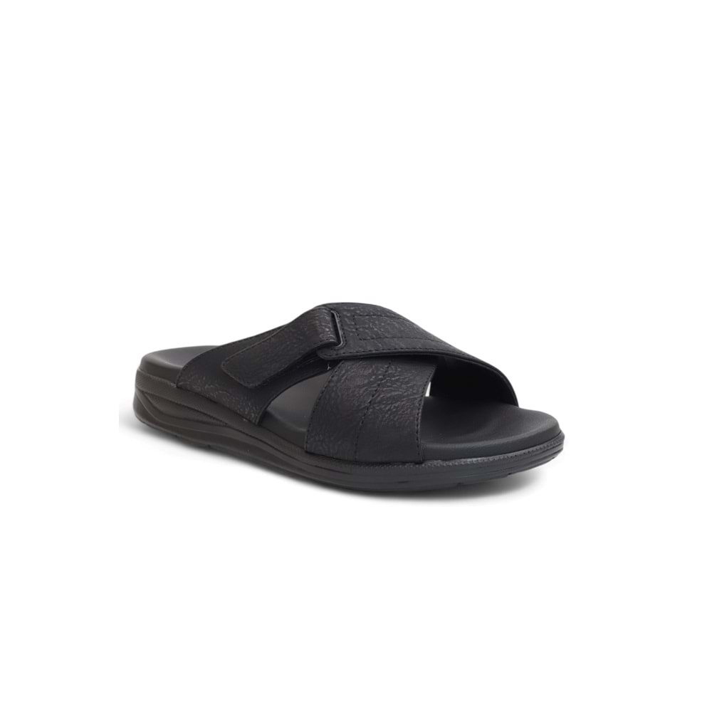 2148-9956 Tam Anatomik Üst Kalite Memory Foam Tabanlı Erkek Terlik - NKT02148-siyah-43