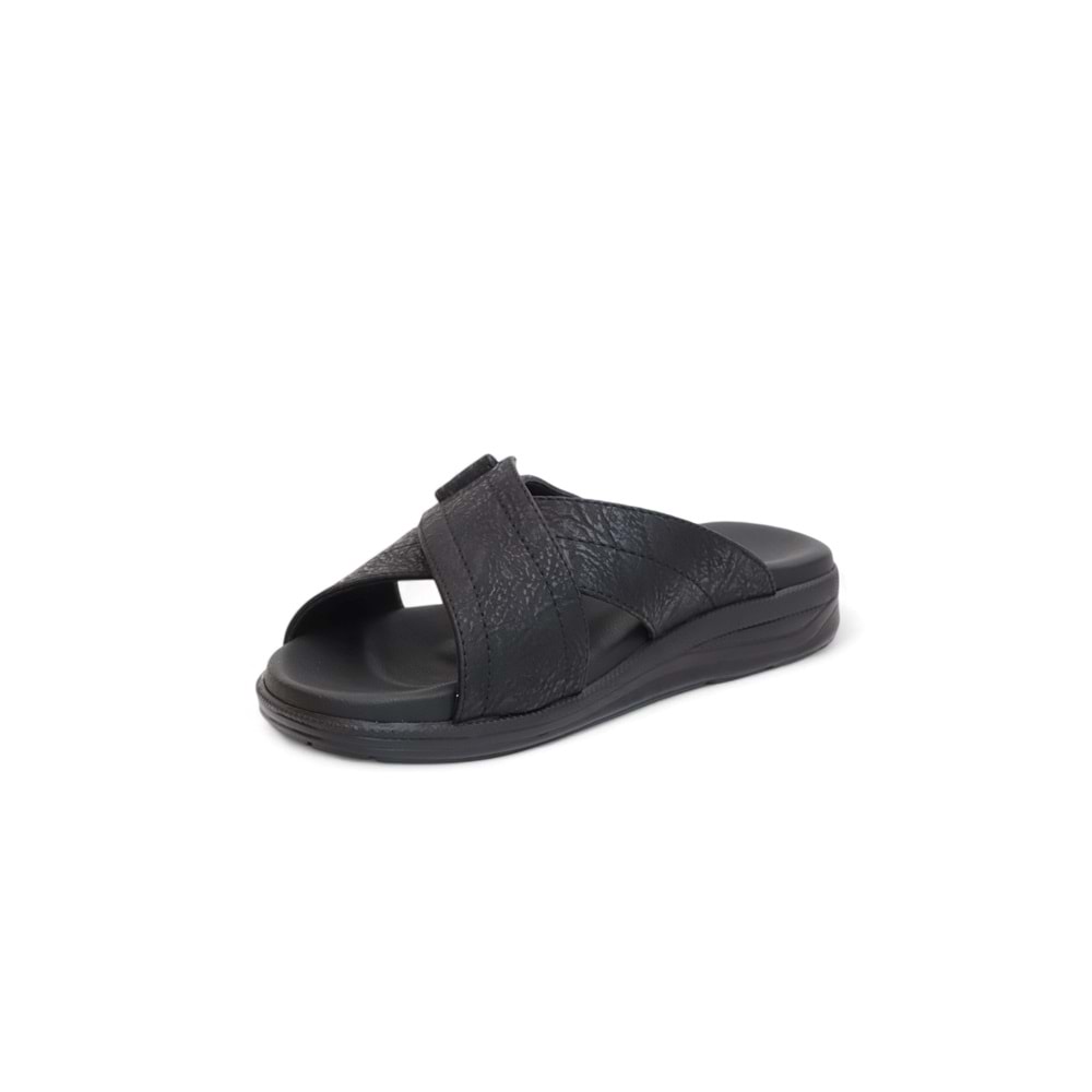 2148-9956 Tam Anatomik Üst Kalite Memory Foam Tabanlı Erkek Terlik - NKT02148-siyah-43