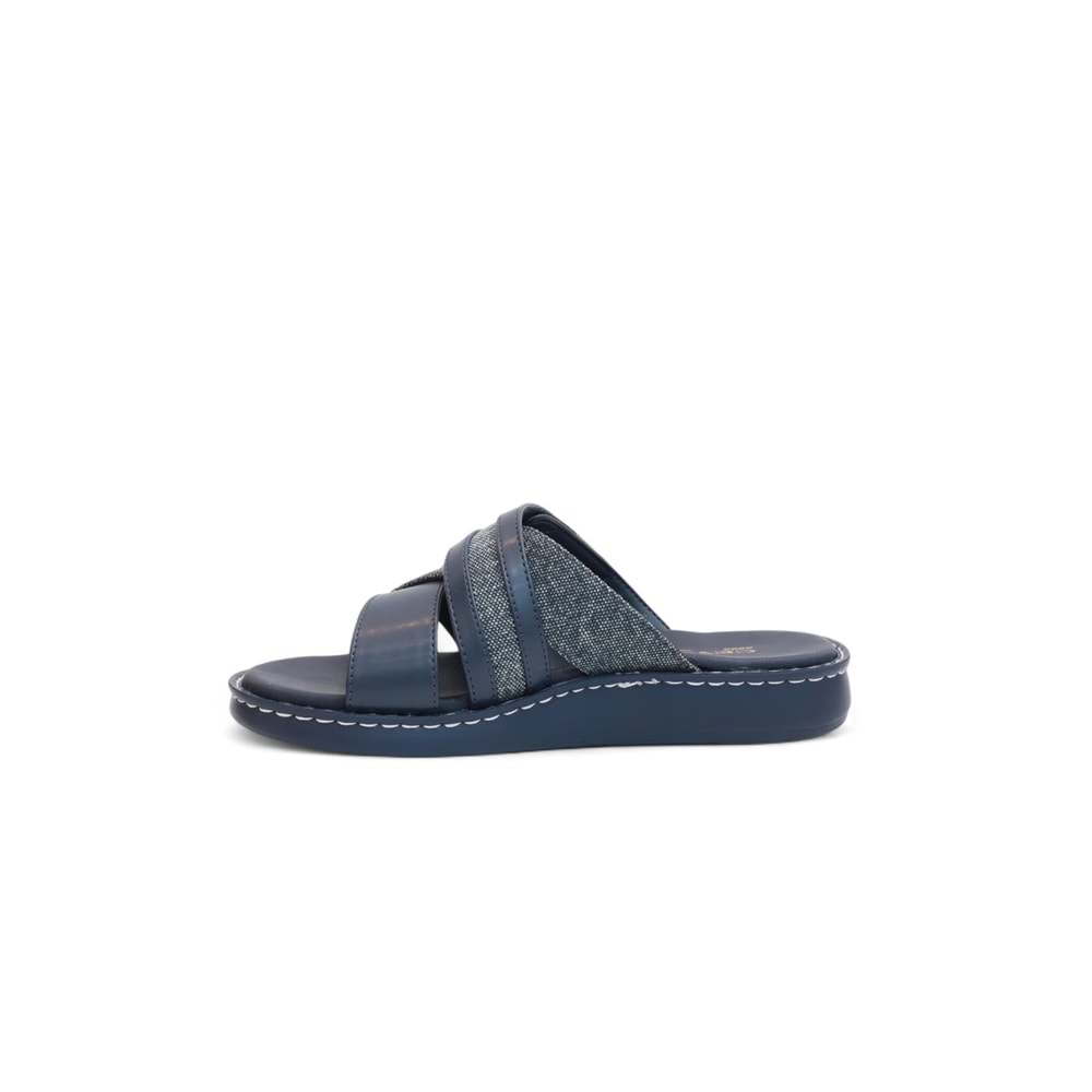 2149-9968-12 Tam Anatomik Üst Kalite Bantlı Erkek Günlük Terlik - NKT02149-lacivert-43