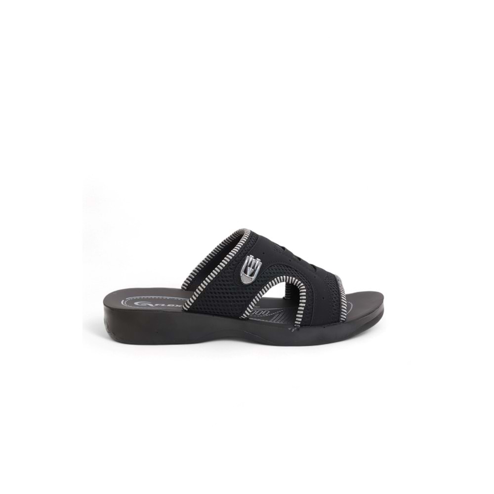 2170-Flex Soft Fileli Günlük,Umre ve Hac İçin Uyumlu Erkek Terlik - NKT02170-siyah-42