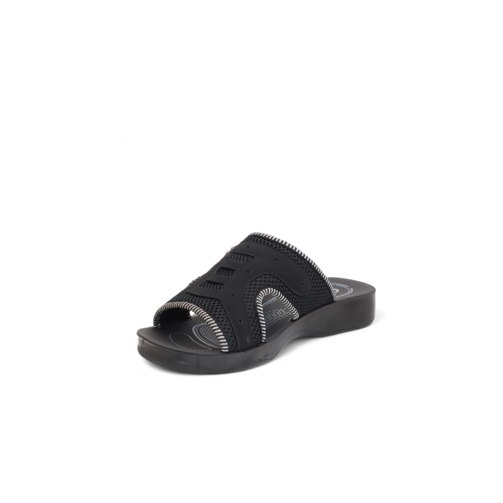 2170-Flex Soft Fileli Günlük,Umre ve Hac İçin Uyumlu Erkek Terlik - NKT02170-siyah-42