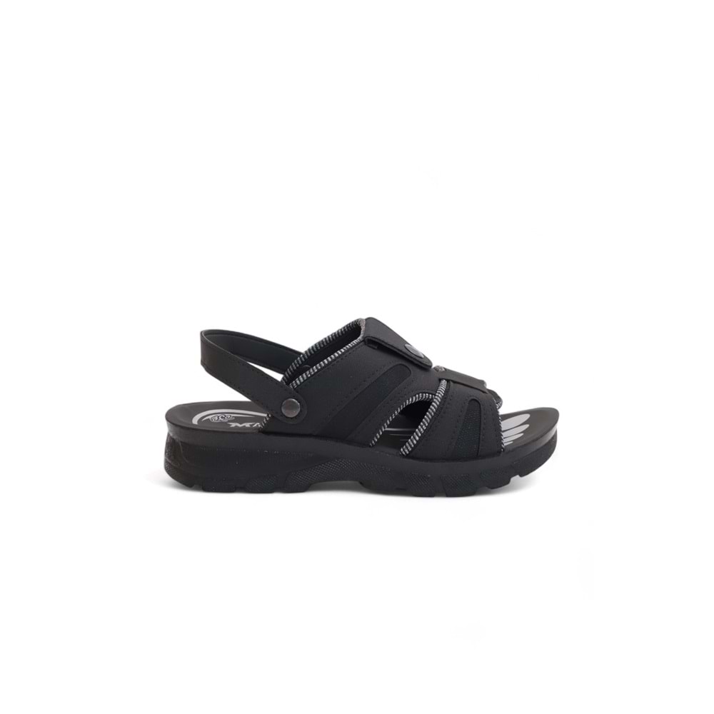 2171-Maxi Soft Fileli Günlük,Umre ve Hac İçin Uyumlu Erkek Terlik - NKT02171-siyah-40