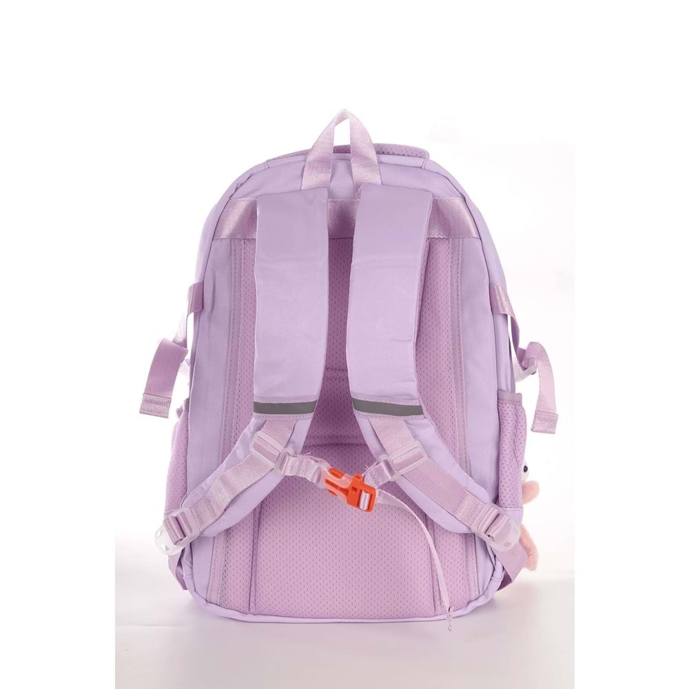 Relaxion 2174-1450 İthal Kore Tarzı Unisex Çocuk İlkokul Sırt Çantası - NKT02174-MOR-TEKEBAT