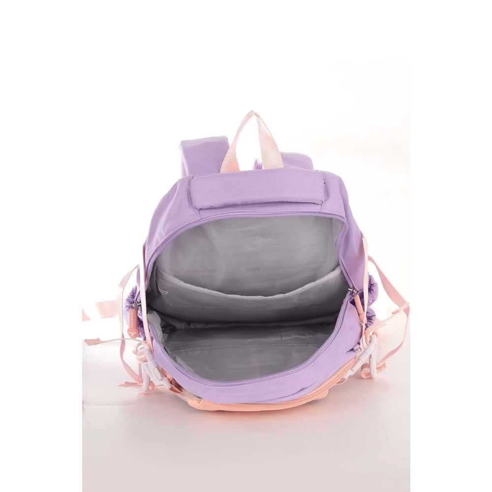 Relaxion 2174-1450 İthal Kore Tarzı Unisex Çocuk İlkokul Sırt Çantası - NKT02174-MOR-TEKEBAT