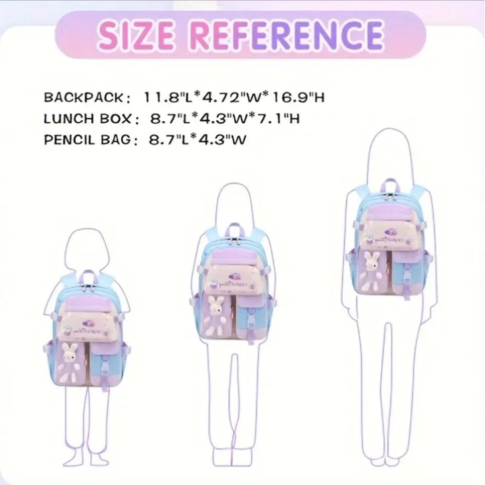 Relaxion 2175-1460 İthal Kore Tarzı Unisex Çocuk İlkokul Sırt Çantası - NKT02175-siyah-TEKEBAT
