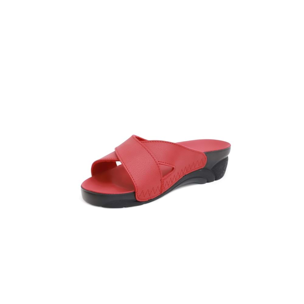 2176-Venedik-9 Tam Anatomik Kadın Günlük Terlik - NKT02176-KIRMIZI-36