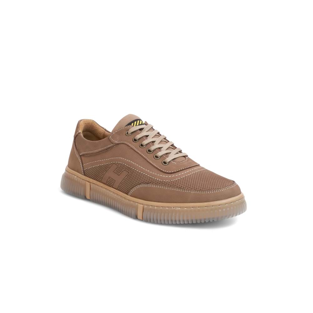 2179-LuısFıgo Hakiki Deri Üst Kalite Anatomik Tabanlı Erkek Günlük Sneakers Ayakkabı - NKT02179-Kum-41