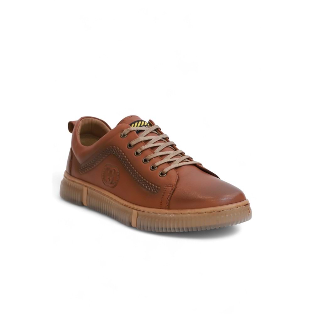 2180-LuısFıgo Hakiki Deri Üst Kalite Anatomik Tabanlı Erkek Günlük Sneakers Ayakkabı - NKT02180-TABA-40