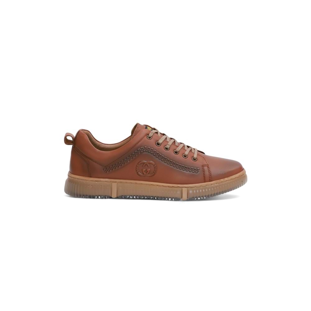 2180-LuısFıgo Hakiki Deri Üst Kalite Anatomik Tabanlı Erkek Günlük Sneakers Ayakkabı - NKT02180-TABA-40