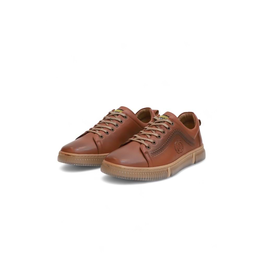 2180-LuısFıgo Hakiki Deri Üst Kalite Anatomik Tabanlı Erkek Günlük Sneakers Ayakkabı - NKT02180-TABA-41