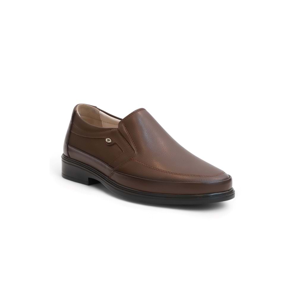 2184-LuısFıgo Hakiki Deri Üst Kalite Ultra Hafif Anatomik Tabanlı Erkek Günlük Klasik Ayakkabı - NKT02184-kahverengi-40