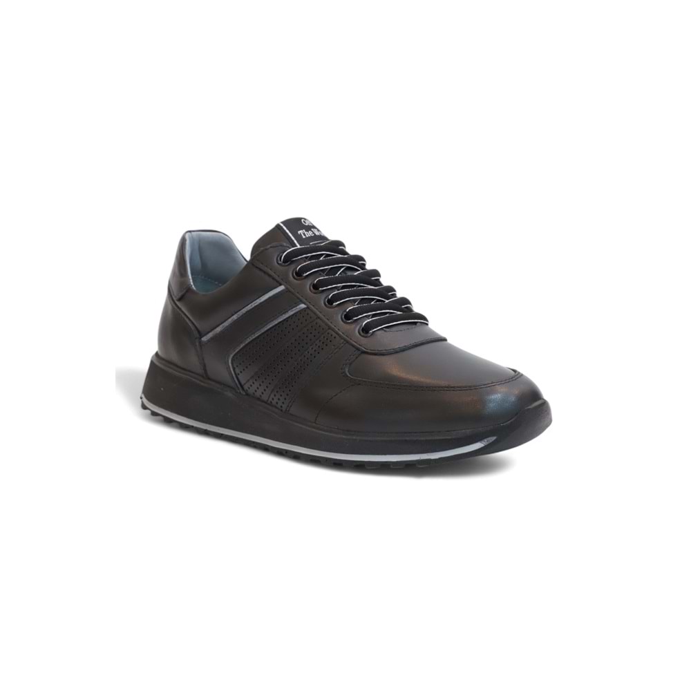 2185-LuısFıgo Hakiki Deri Üst Kalite Anatomik Tabanlı Erkek Günlük Sneakers Ayakkabı - NKT02185-siyah-41