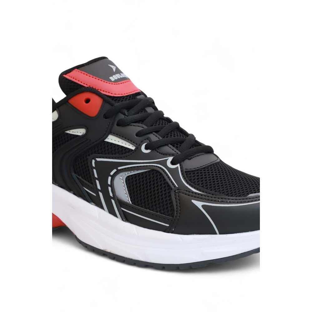 2188-Boulder Anatomik Tabanlı Erkek Yürüyüş & Koşu Ayakkabısı - NKT02188-siyah-kırmızı-41