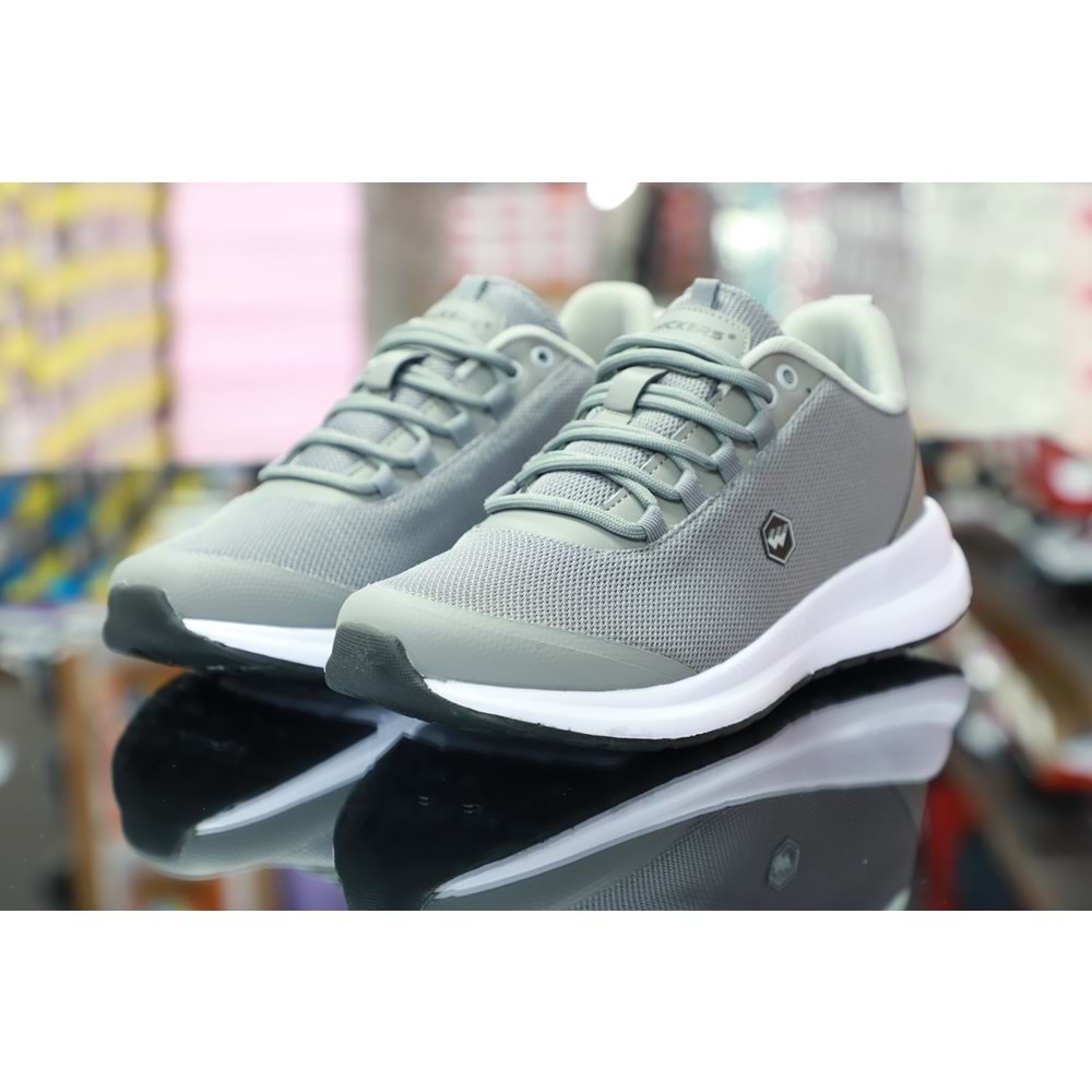 2192-Wıckers Anatomik Tabanlı Ultra Hafif Erkek Yürüyüş & Koşu Ayakkabısı - NKT02192-gri-40