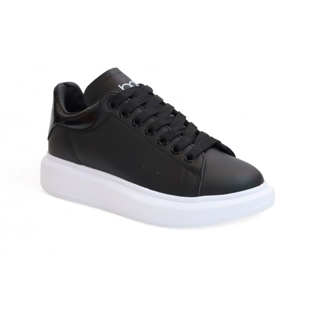2195-Bestof Anatomik Tabanlı Unisex Sneakers Ayakkabı - NKT02195-siyah-beyaz-40