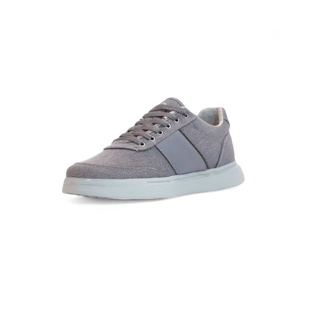 2197-Dakırs Anatomik Tabanlı Erkek Keten Kumaşlı Sneakers Ayakkabı - NKT02197-Füme-41