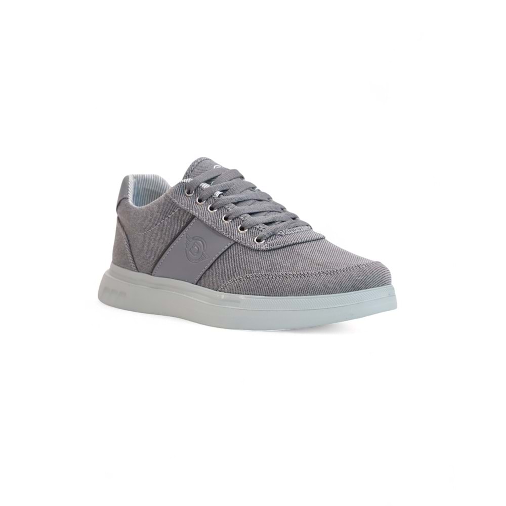 2197-Dakırs Anatomik Tabanlı Erkek Keten Kumaşlı Sneakers Ayakkabı - NKT02197-Füme-41