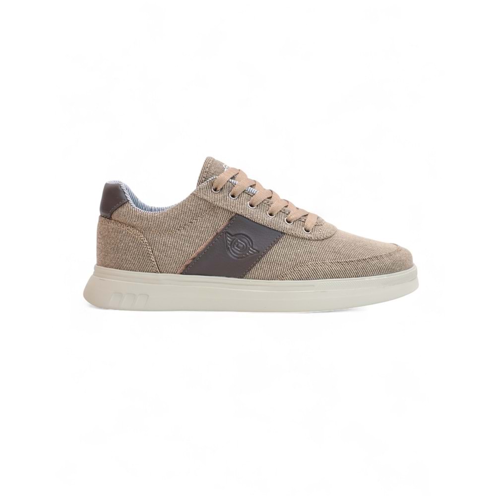 2197-Dakırs Anatomik Tabanlı Erkek Keten Kumaşlı Sneakers Ayakkabı - NKT02197-Kum-40