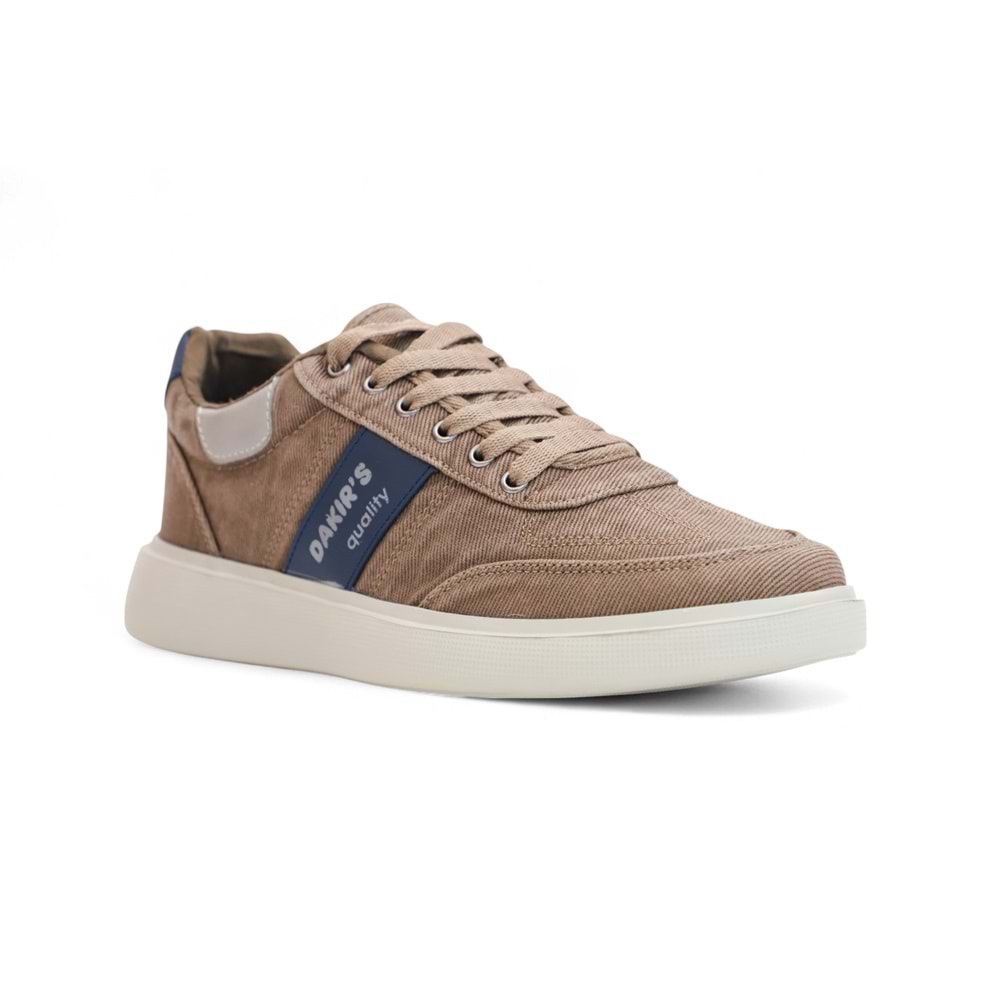 2198-Dakırs Anatomik Tabanlı Erkek Keten Kumaşlı Sneakers Ayakkabı - NKT02198-Kum-41