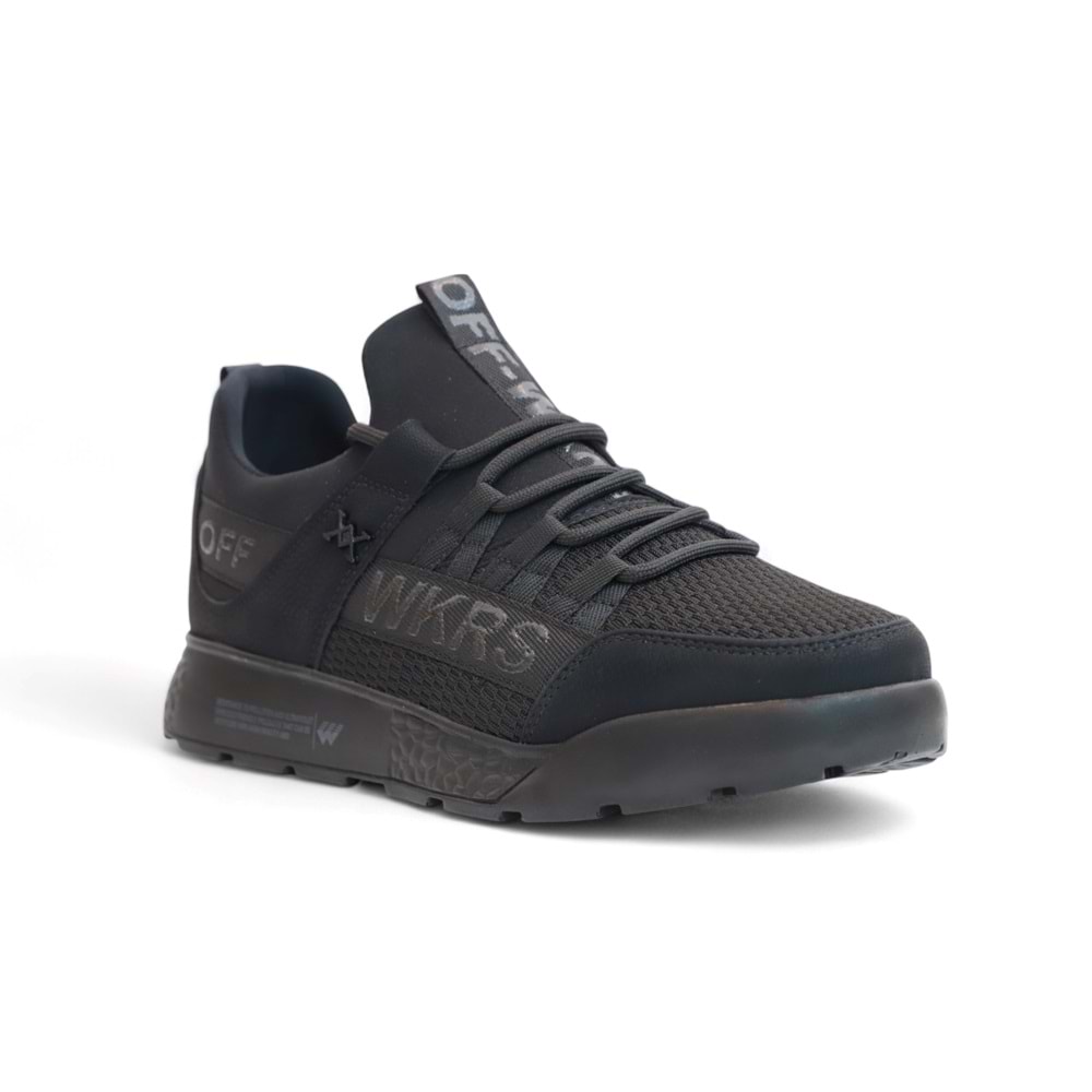 2200-Wickers Anatomik Tabanlı Unisex Bağcıksız Sneakers Ayakkabı - NKT02200-siyah-37