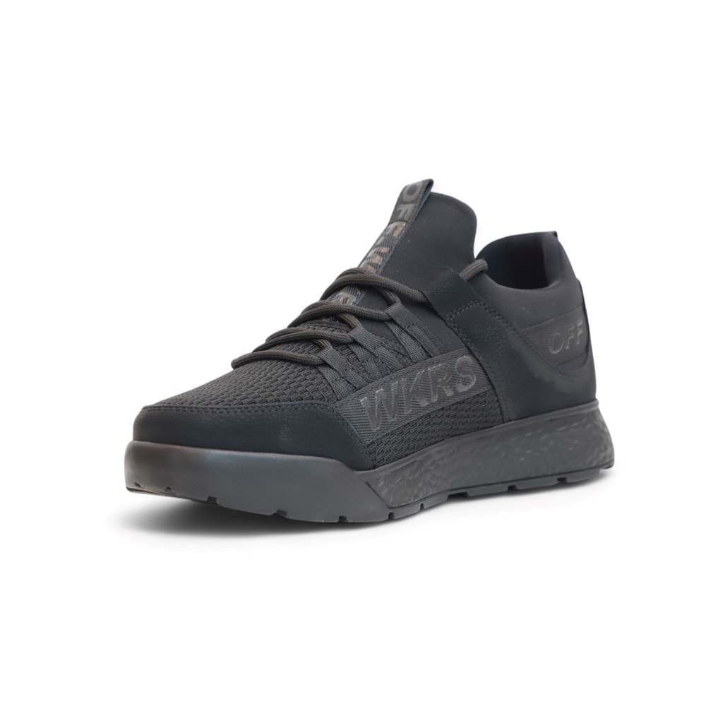 2200-Wickers Anatomik Tabanlı Unisex Bağcıksız Sneakers Ayakkabı - NKT02200-siyah-37