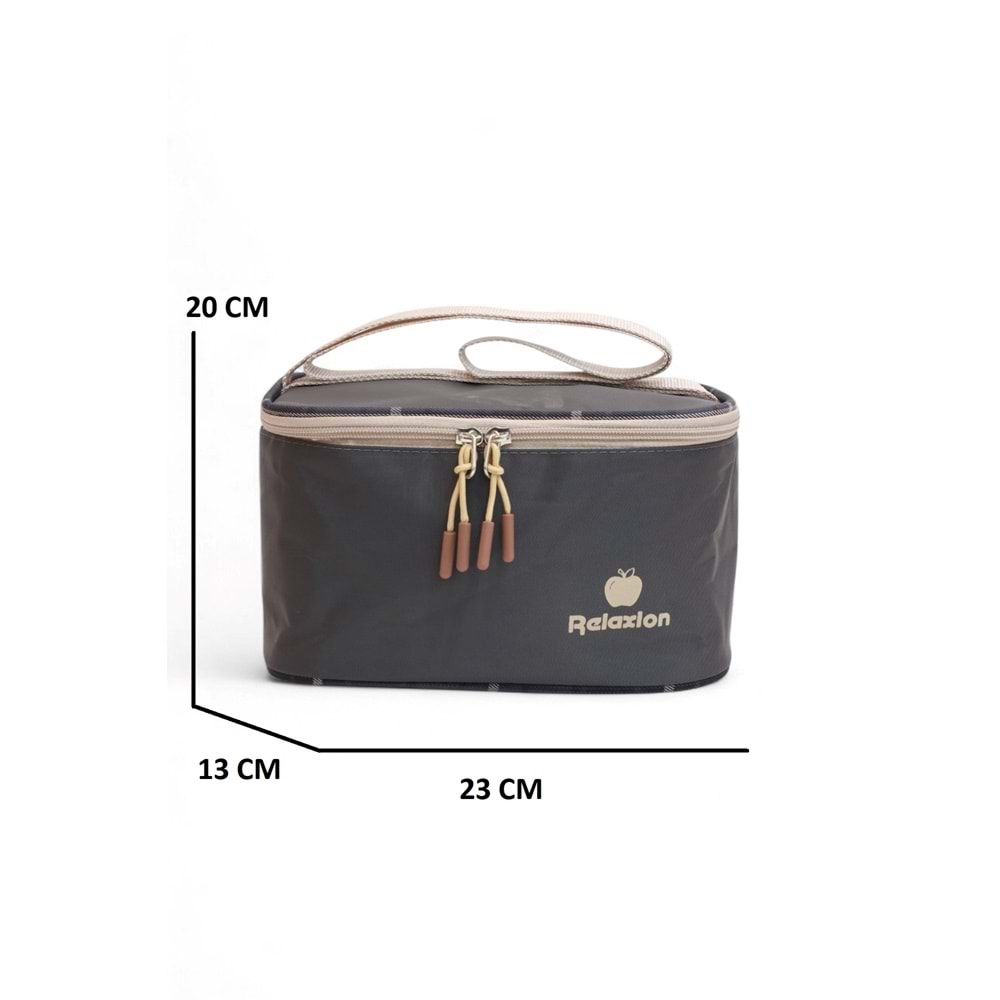 Relaxion 2203-1395 Kore Tarzı Unisex Çocuk Üçlü Set İlkokul Sırt Çantası - NKT02203-Füme-TEKEBAT