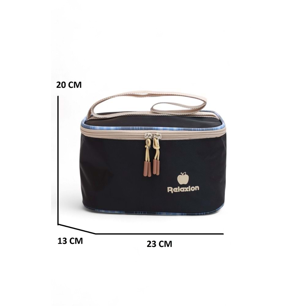 Relaxion 2203-1395 Kore Tarzı Unisex Çocuk Üçlü Set İlkokul Sırt Çantası - NKT02203-siyah-TEKEBAT