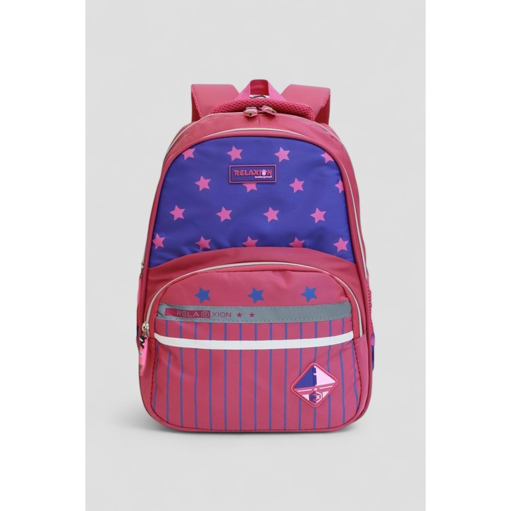 Relaxion 1320 Yeni Sezon Kız Çocuk İlkokul Çantası İkili Takım - NKT02212-Pembe-Mor-TEKEBAT