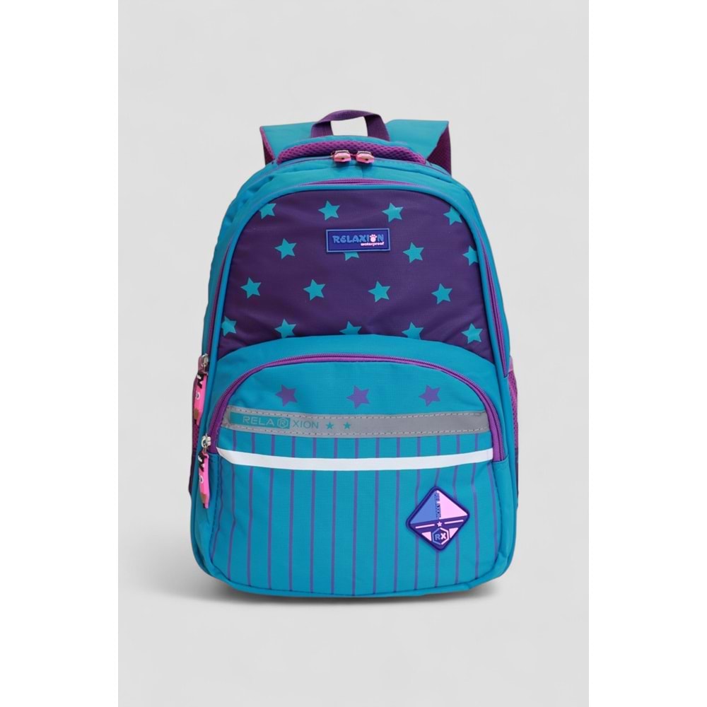 Relaxion 1320 Yeni Sezon Kız Çocuk İlkokul Çantası İkili Takım - NKT02212-turkuaz-TEKEBAT
