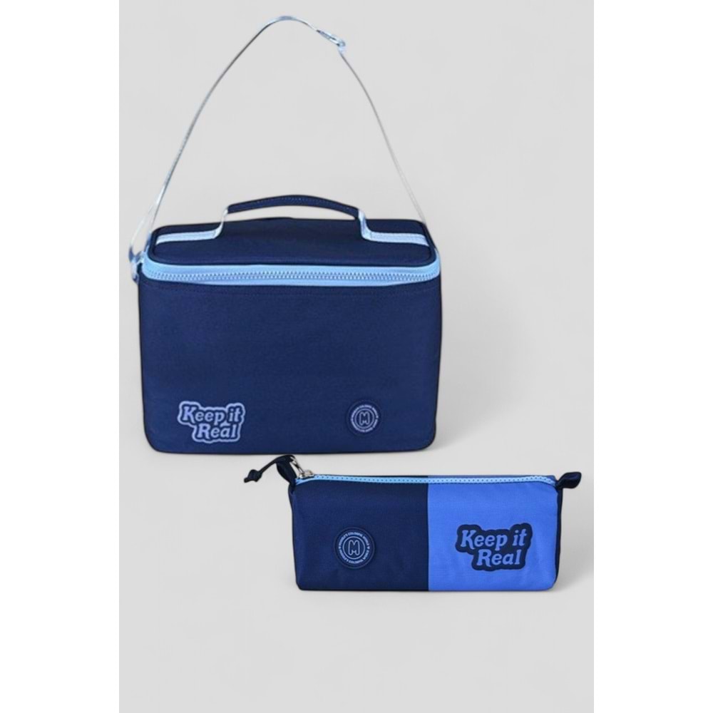 Muggle 2214 İthal Ürün Üst Kalite Unisex Çocuk Üçlü Set İlkokul Sırt Çantası - NKT02214-lacivert-TEKEBAT