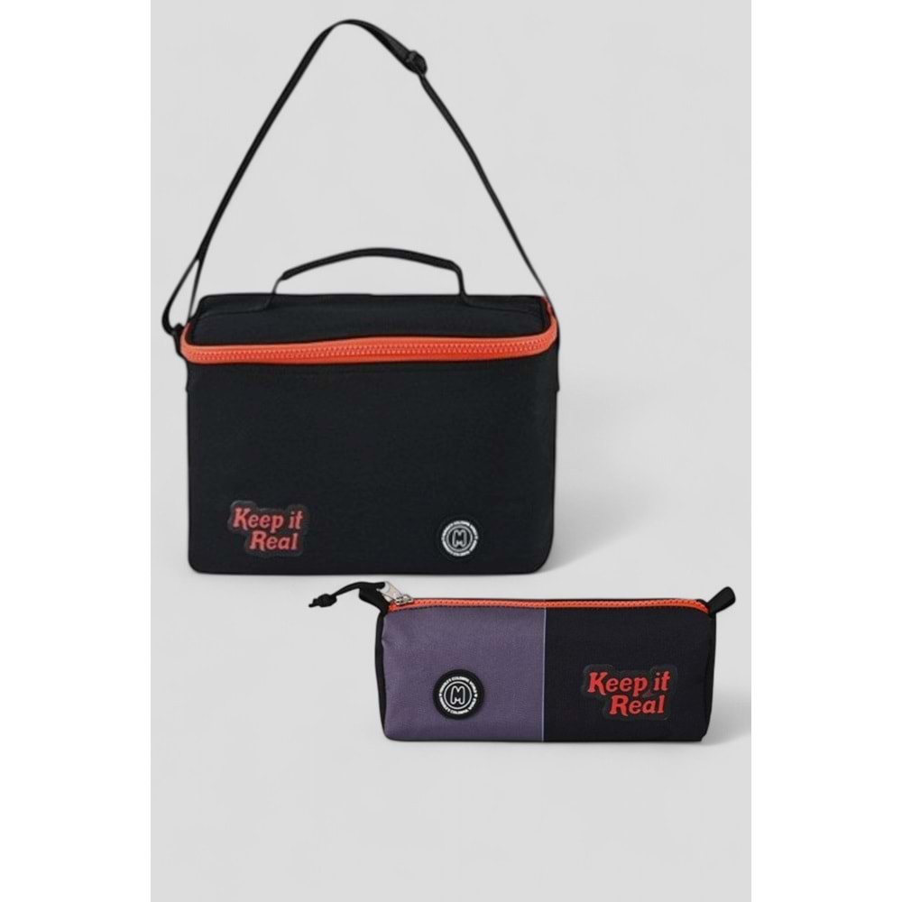 Muggle 2214 İthal Ürün Üst Kalite Unisex Çocuk Üçlü Set İlkokul Sırt Çantası - NKT02214-siyah-TEKEBAT